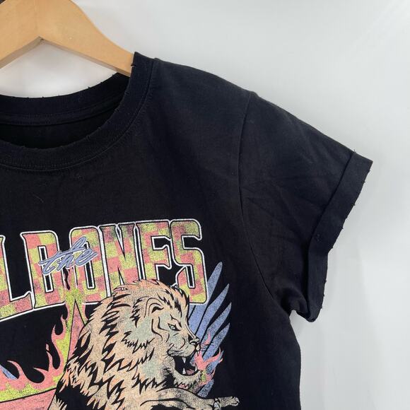 NEW ODD PEOPLE T-Shirt Tee Size Small Black The Wild Ones Rock Cotton Distress - Picture 6 of 9